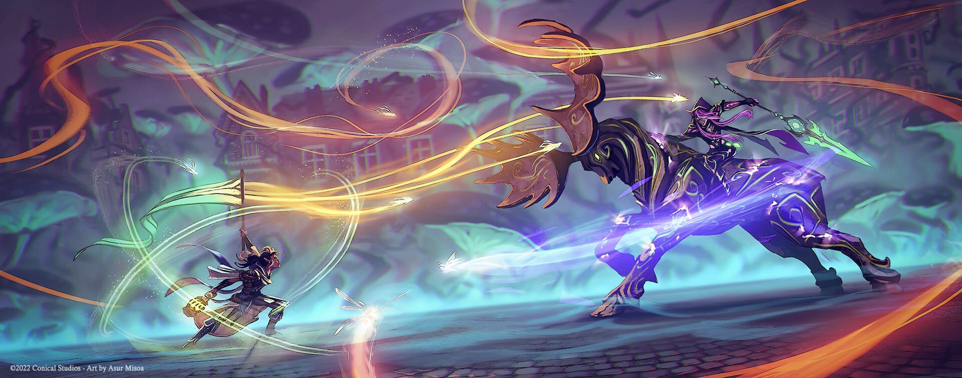 Cinematic fantasy concept art created for Faeborne