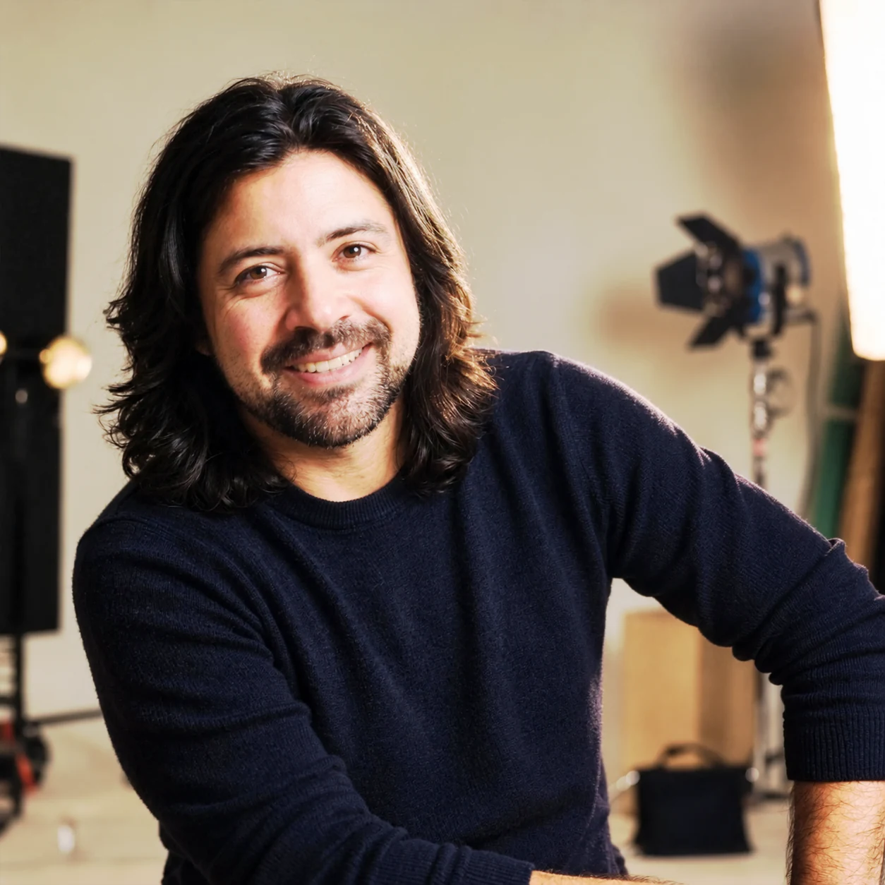 Alex Davila, founder and producer at CONICAL, in the studio